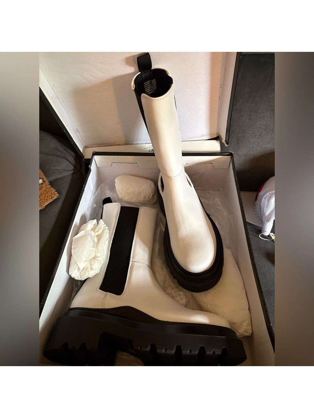 NEW Aqua White and Black Platform Boots - Bloomingdale’s